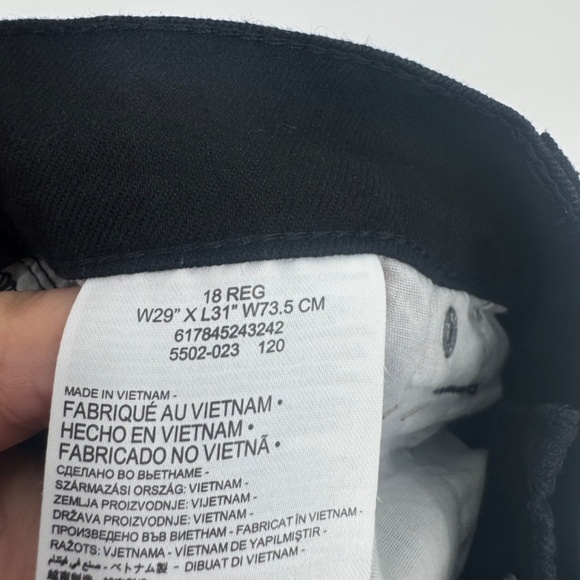 Levis 502 Jeans Men 29x31 Black Regular Taper Fit Denim Stretch Mid Rise - Picture 9 of 14